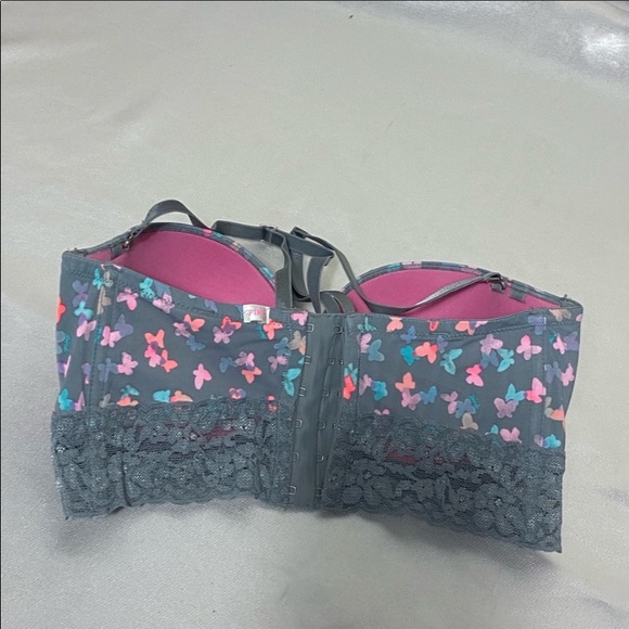PINK Victoria Secret bustier butterfly bra 34D - Picture 2 of 4
